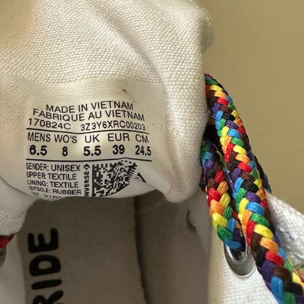 Converse Run Star Hike Hi 170824C Pride Rainbow Shoe Sneaker High Top M 6.5/W 8 - Picture 7 of 7